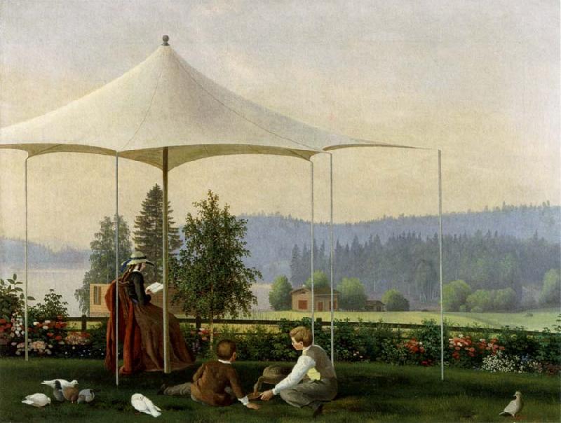 Ferdinand von Wright Garden in Haminanlathi Sweden oil painting art